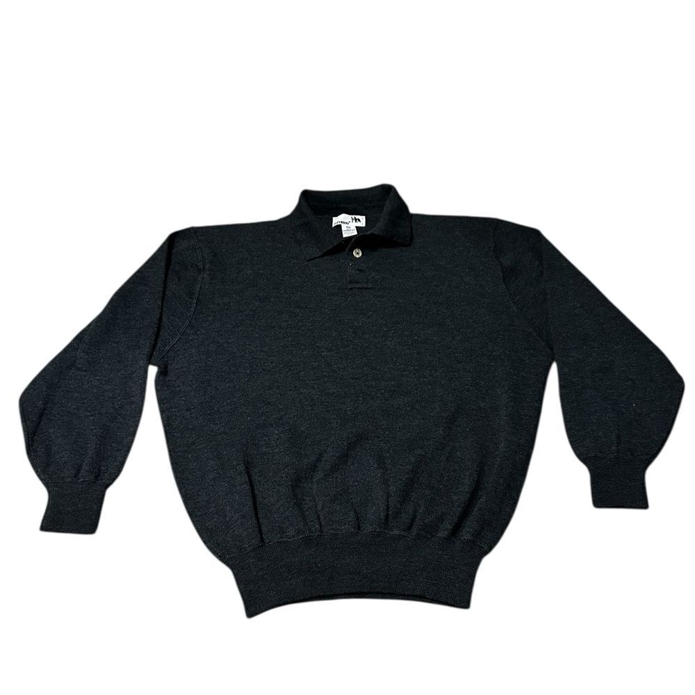 I Levrieri Merino Wool Sweater Made in Italy Charcoal Gray XXL